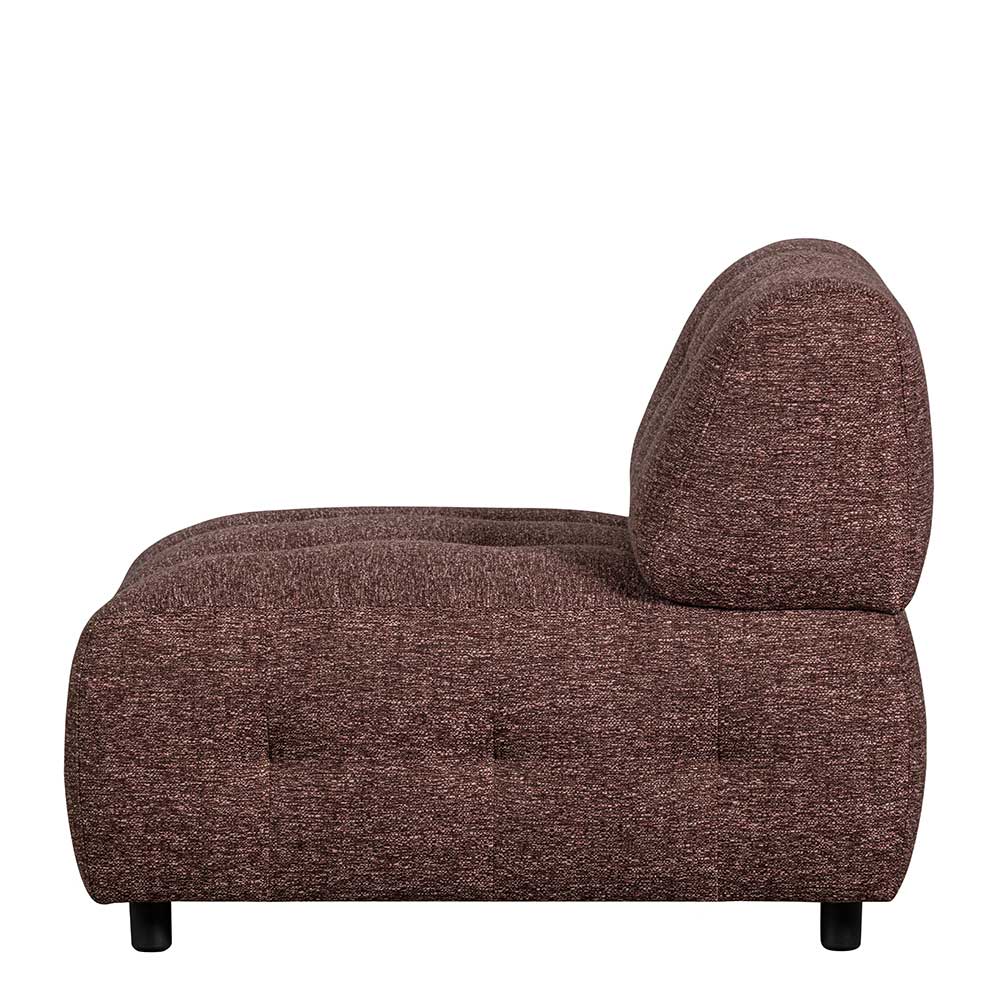 Modulares Couch Element Rasfera in Mauve aus Strukturstoff 90 cm breit