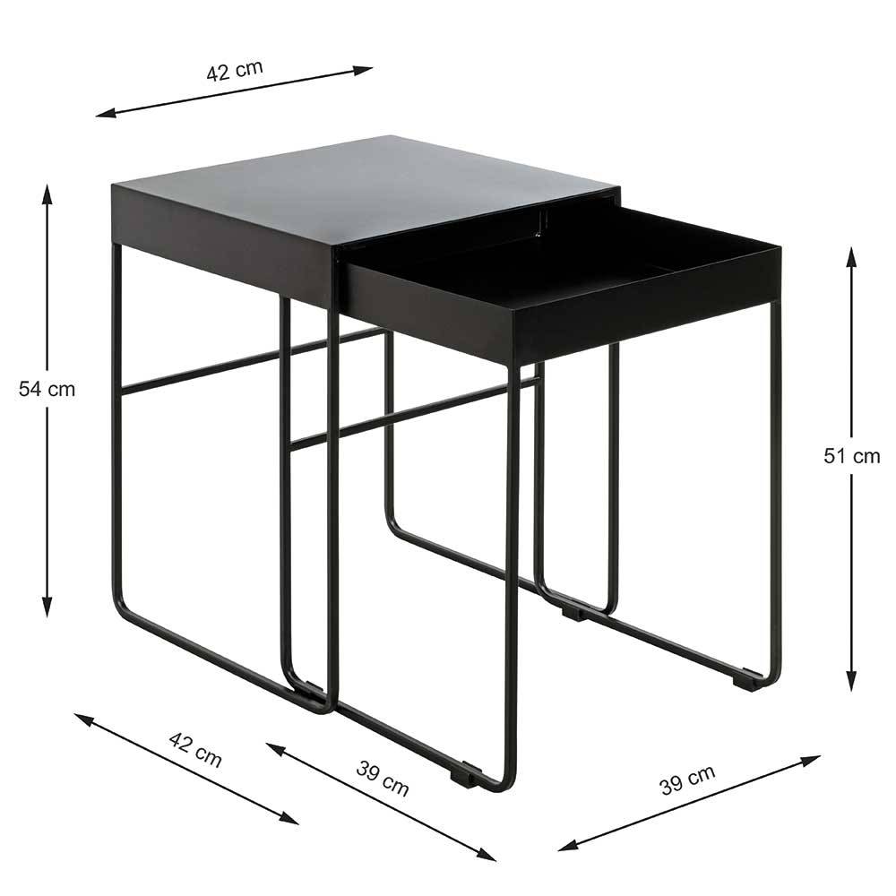 Metall Tisch Set Lazuras in modernem Design mit Bügelgestell (zweiteilig)