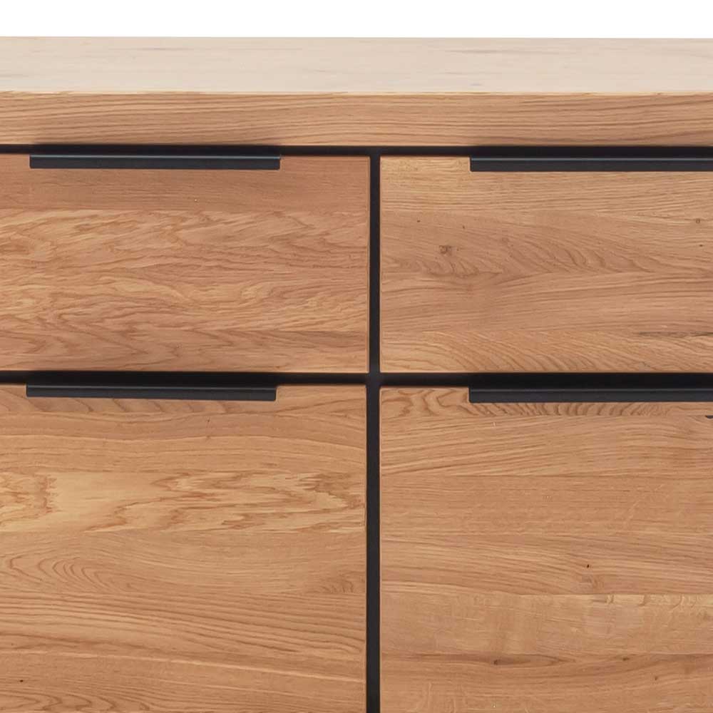 Sideboard Jayva mit Metallgriffen in Wildeichefarben