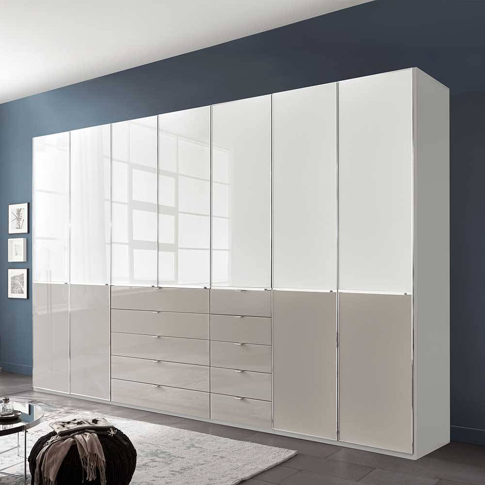 Drehtürschrank Latina in modernem Design Front glasbeschichtet