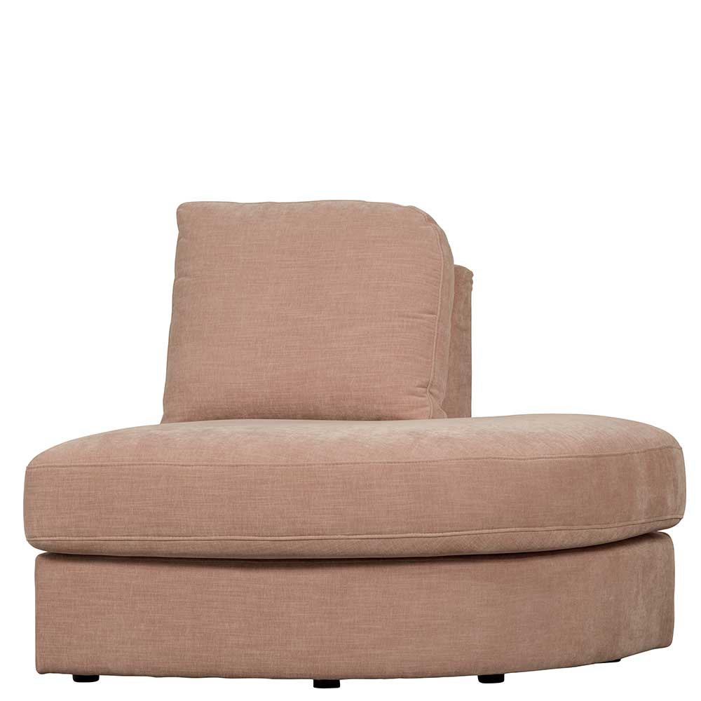 Modulsofa Abschluss Element rechts Oktamian in Rosa aus Webstoff