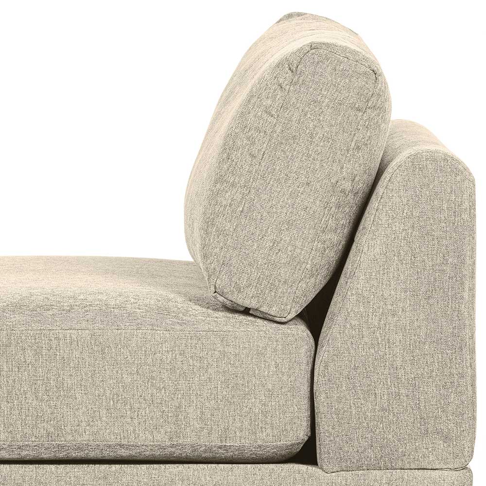 Modul Sofa Element Imdyano in Beige mit Vierfußgestell aus Metall