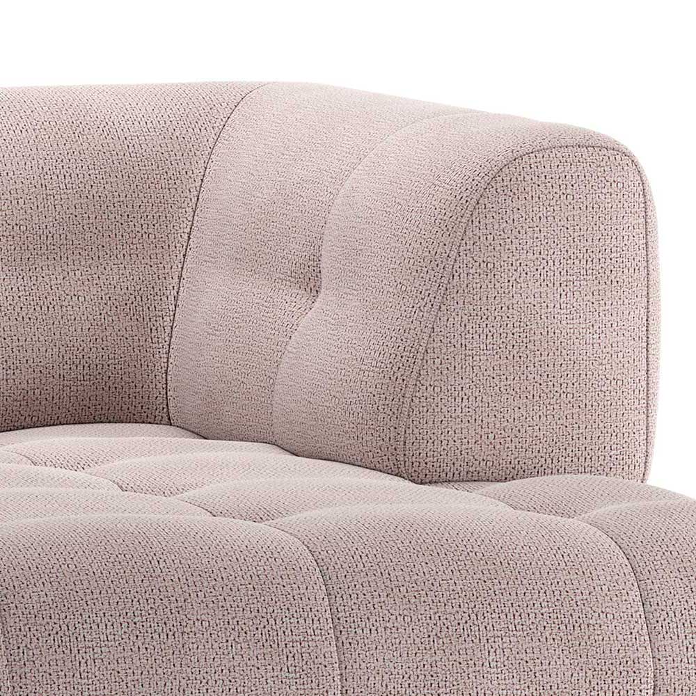 Moderne Modulcouch Timent in Mauve aus Chenillegewebe