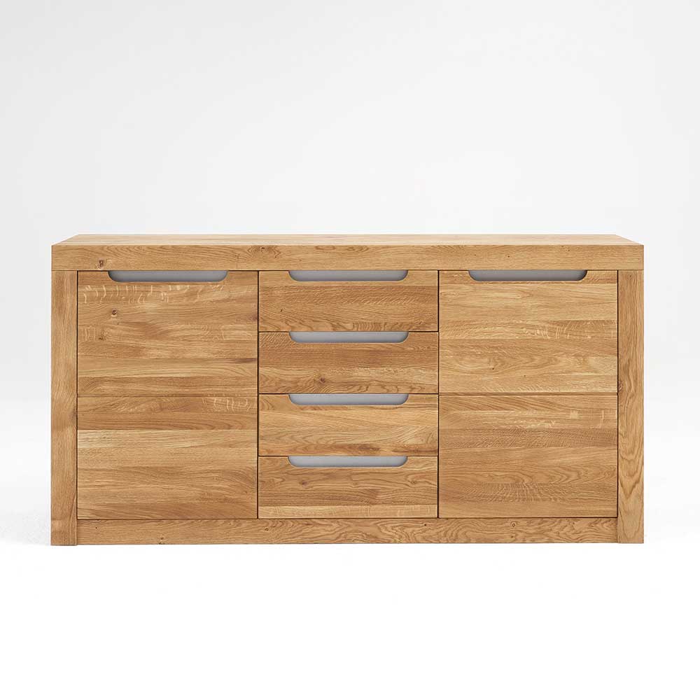 Sideboard Nice in Wildeiche Bianco mit vier Schubladen