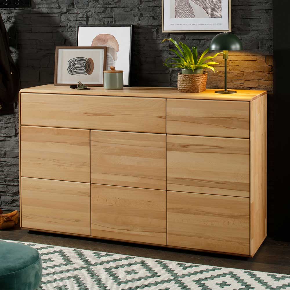 Sideboard Trenta mit Massivholz Türen und Push to open Funktion