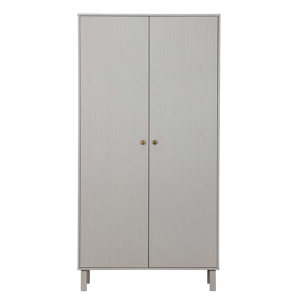 Skandi Design Dielenschrank Novelya in Grau 195 cm hoch