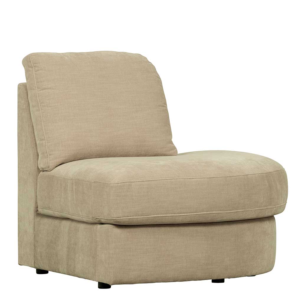 Modulsofa Abschluss Element rechts Pilamonia in Beige Rücken echt bezogen