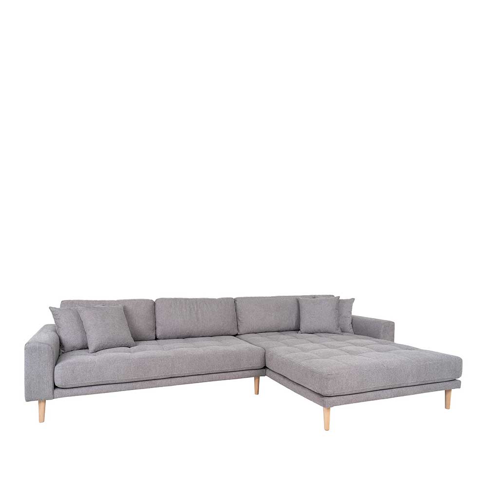 Webstoff Sofa Andrys im Skandi Design mit Vierfußgestell aus Holz