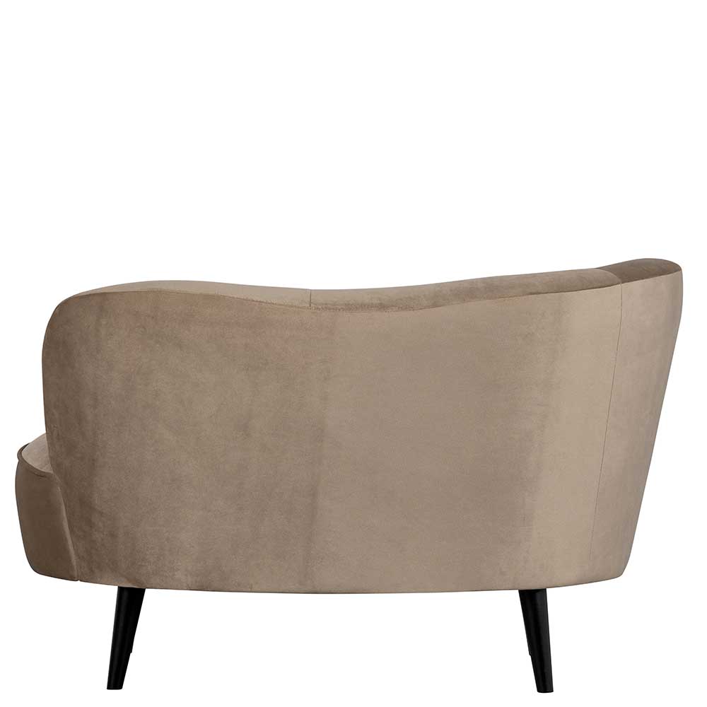 Lounge Sofa Garcia in Khaki Samt mit einem Sitzplatz