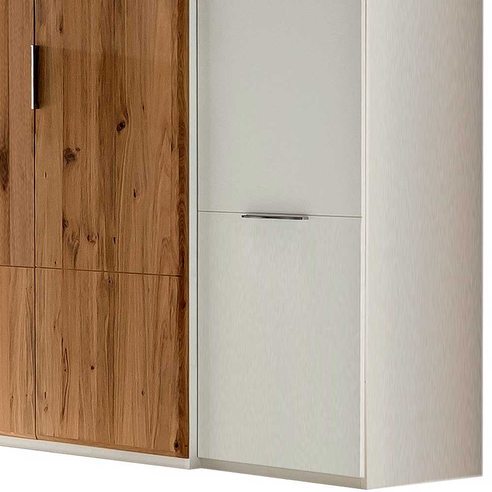 XL Kleiderschrank Pelisor in Asteiche Bianco und Weiß 218 cm hoch