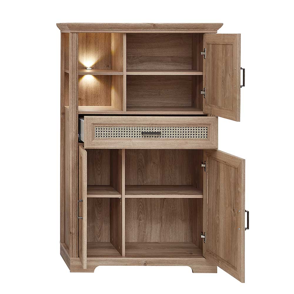 Highboard Sovi mit LED Beleuchtung im Landhausstil