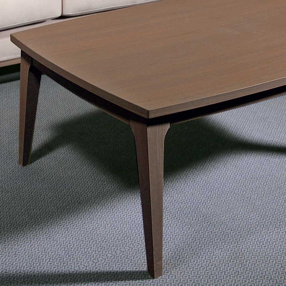 Retrostil Couchtisch Huropa mit Nussbaum furniert 120 cm breit