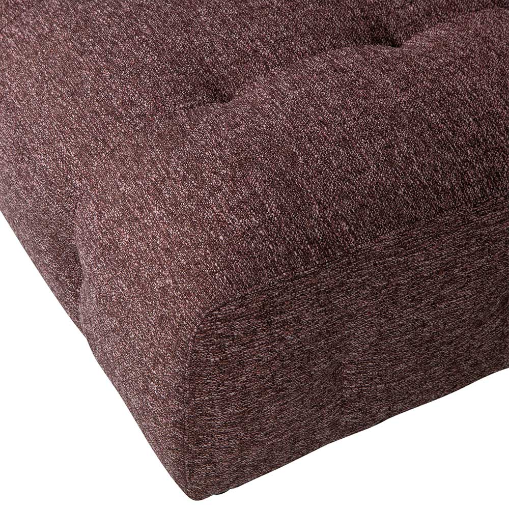 Couchhocker für Modulsofa Rasfera in Mauve meliert aus Strukturstoff