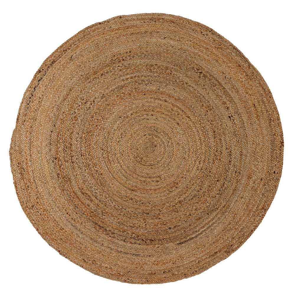 Jute Teppiche rund Donnlyza in Beige Rosa 150 cm (2er Set)