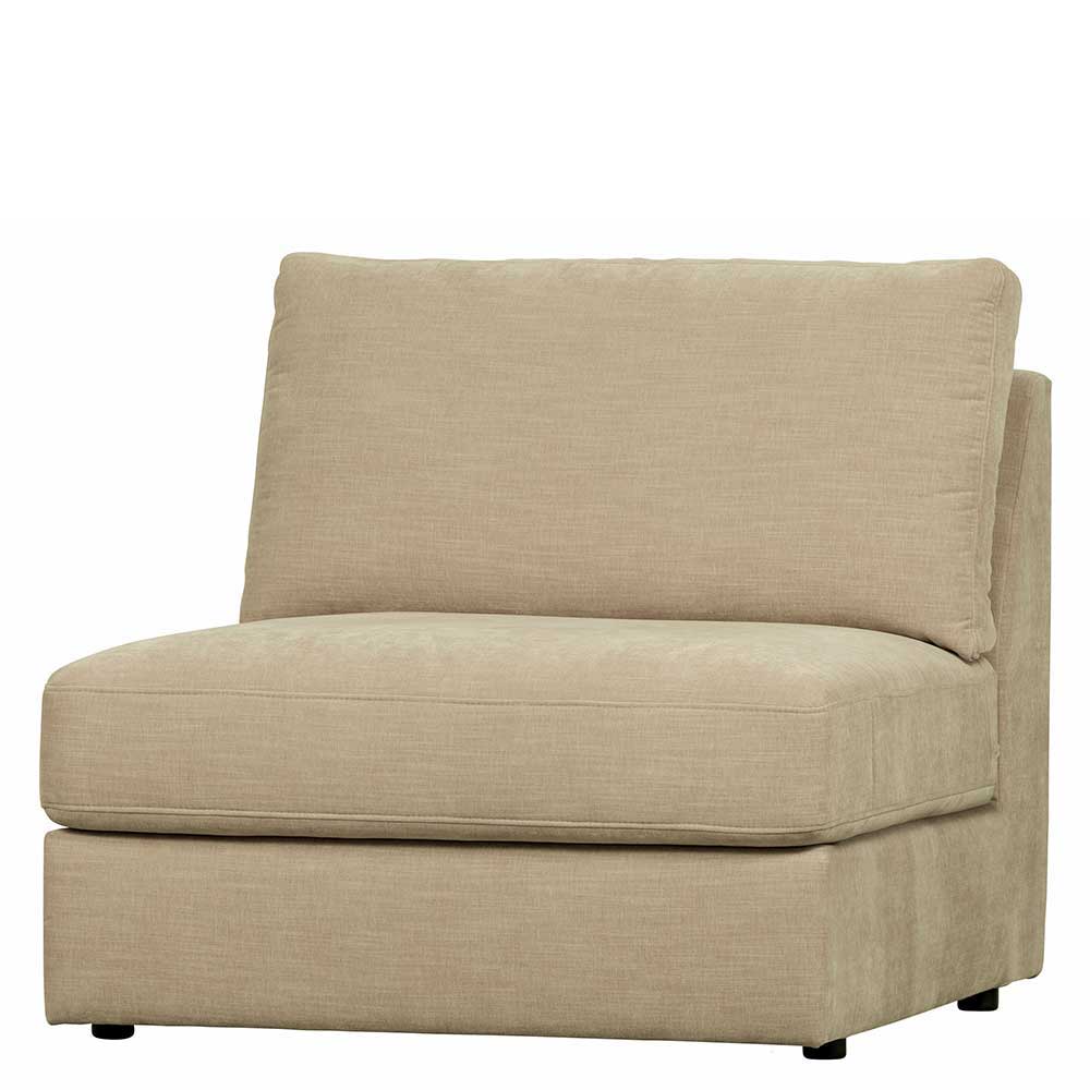 Dreisitzer Modulsofa Pilamonia in Beige mit 44 cm Sitzhöhe