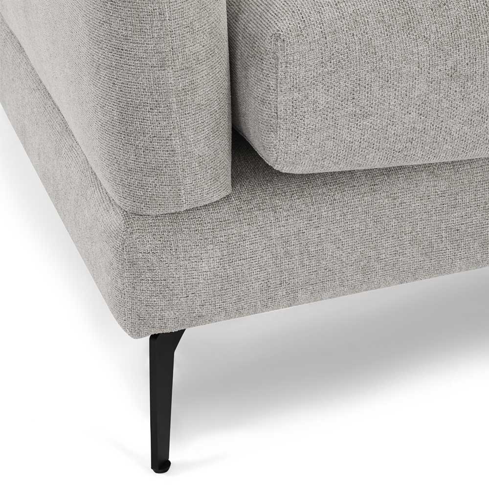 Ecksofa Ofelia in Hellgrau im Skandi Design