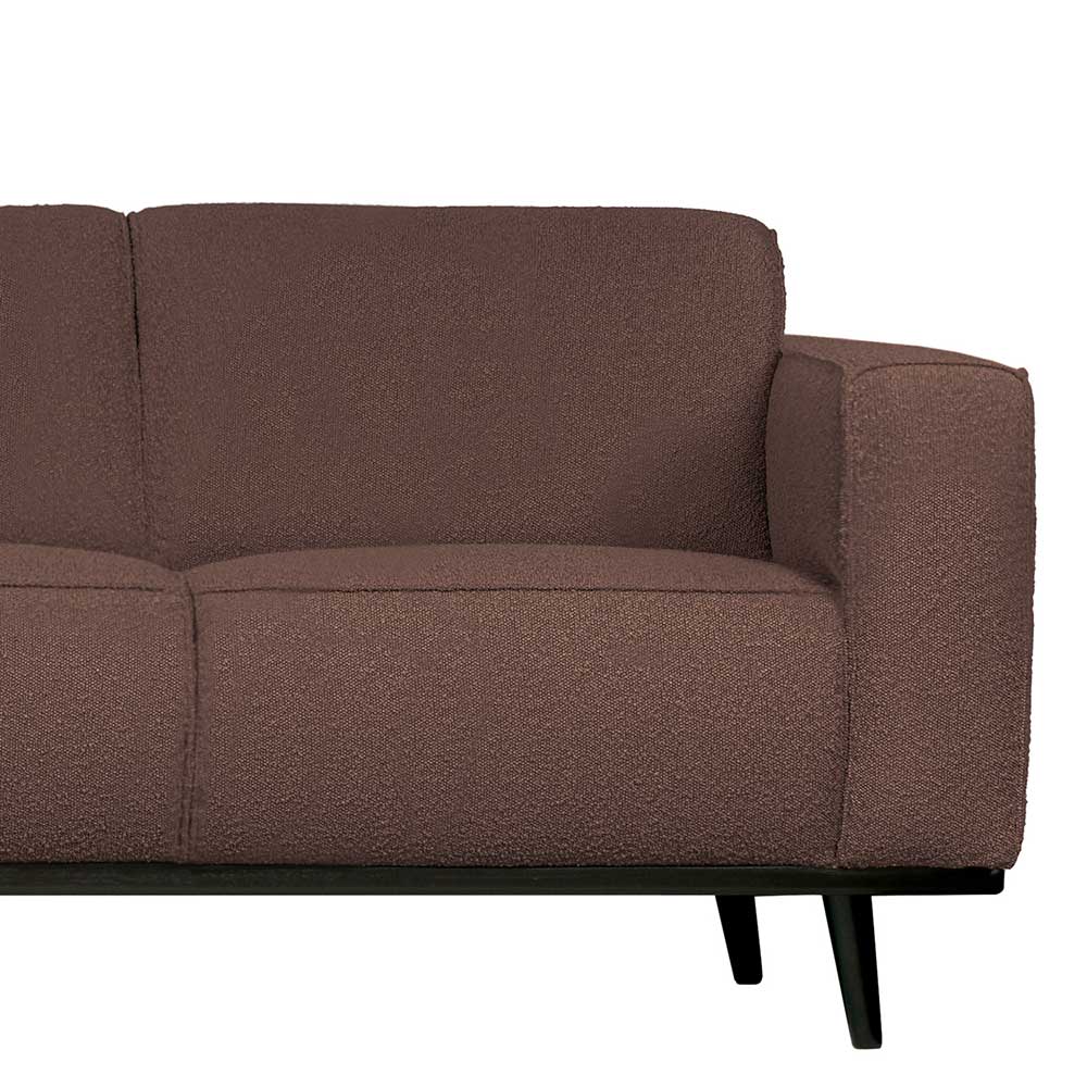 3er Sofa Travur in Dunkelbraun mit Armlehnen