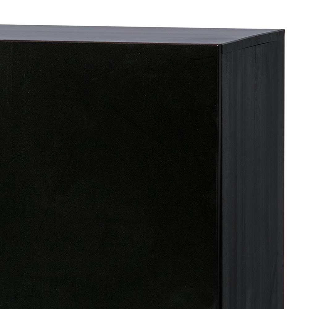 Modernes Sideboard Luryma in Schwarz mit Metallgriffen