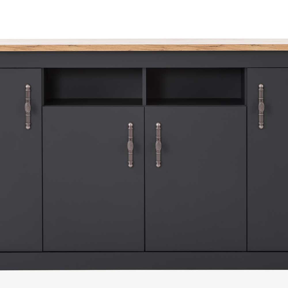 Modernes Sideboard Saridio im Landhausstil 104 cm hoch - 200 cm breit