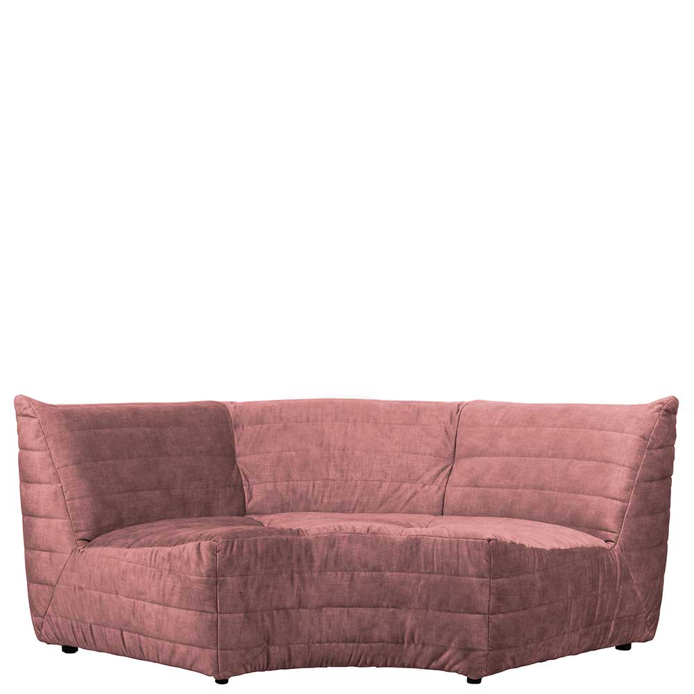 Sitzsofa Monaco in Rosa Samt mit 45 cm Sitzhöhe