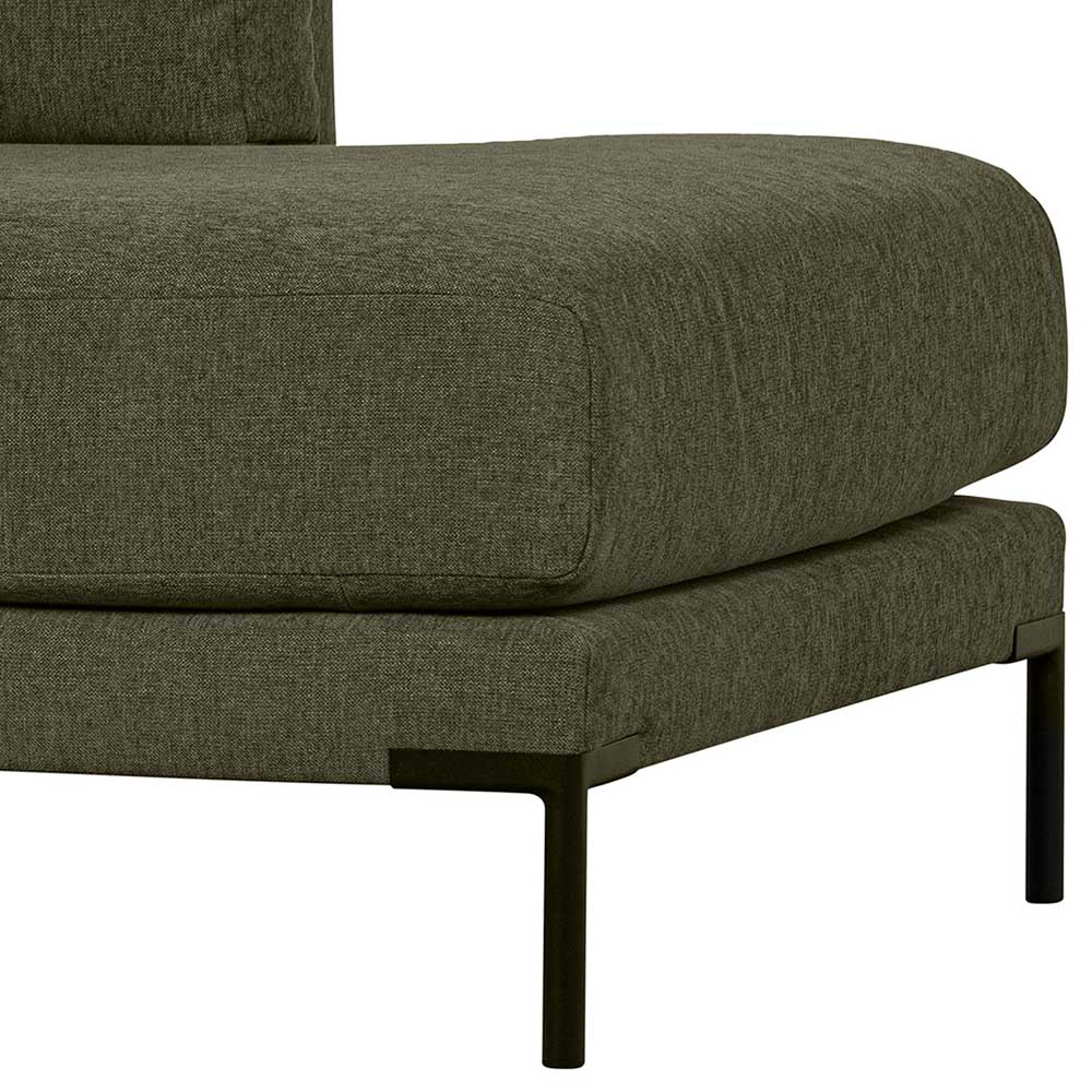 Modul Sofa Chaiselongue Skaceto in Dunkelgrün 200 cm breit