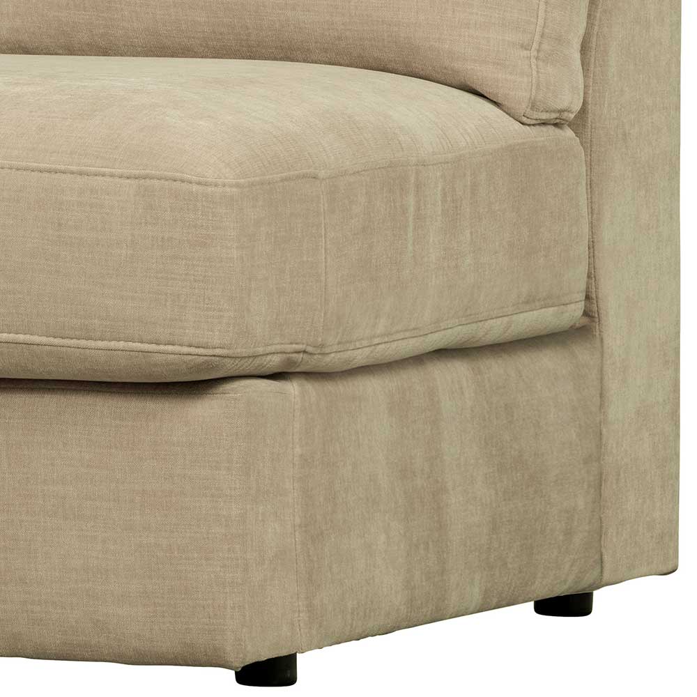 Modulsofa Abschluss Element links Pilamonia in Beige 44 cm Sitzhöhe