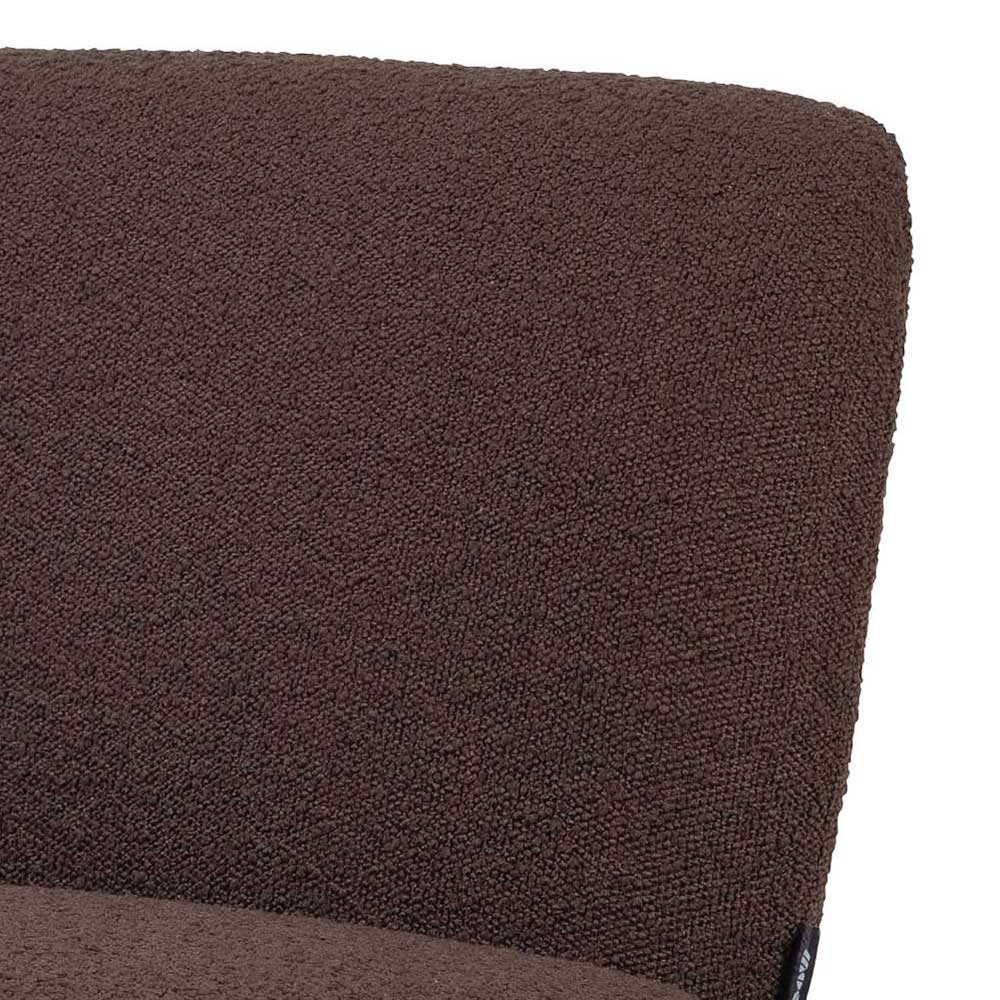 Boucle Einsitzer Sofa Urezzas in Braun im Skandi Design