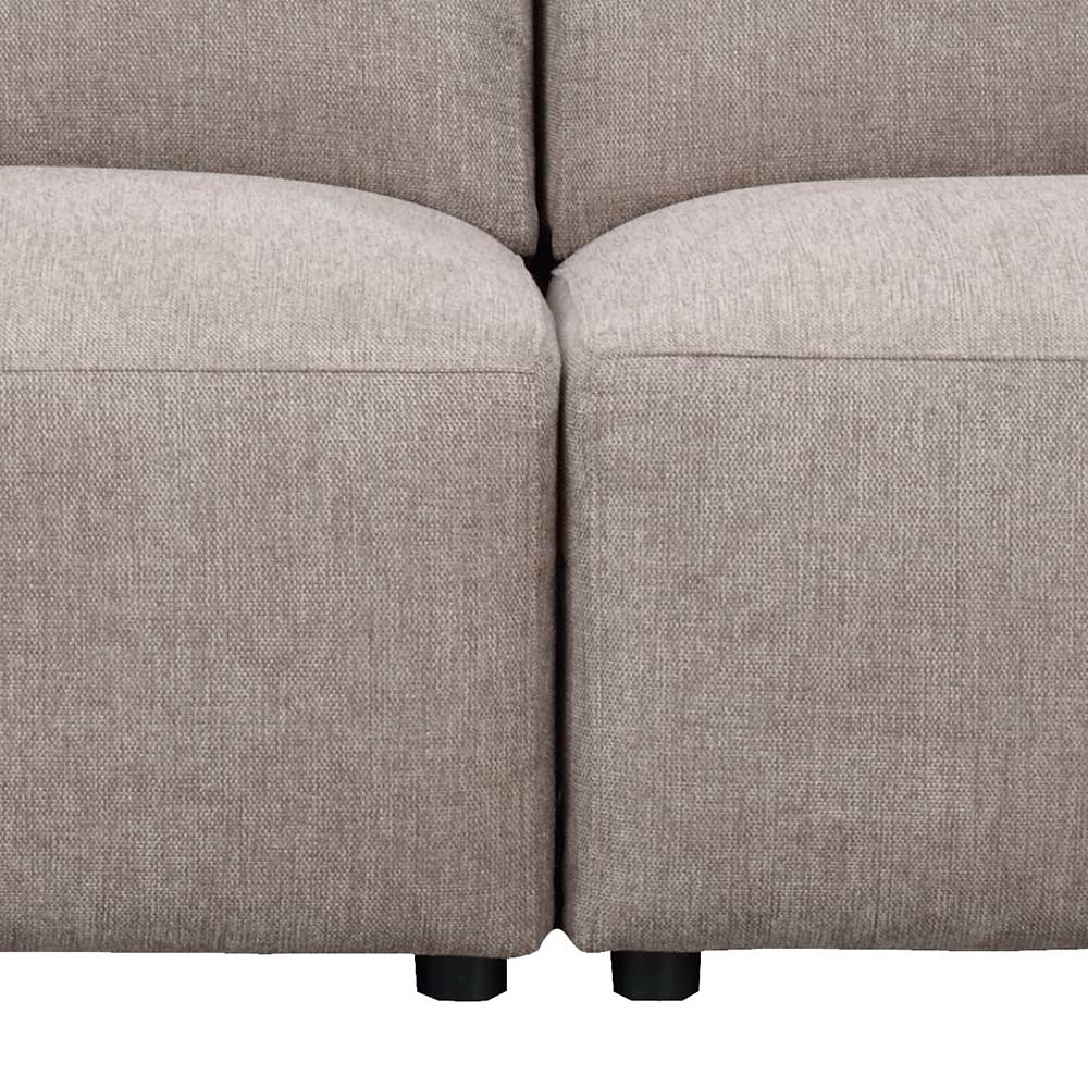 Dreisitzer Couch Beige Manaos in modernem Design 236 cm breit