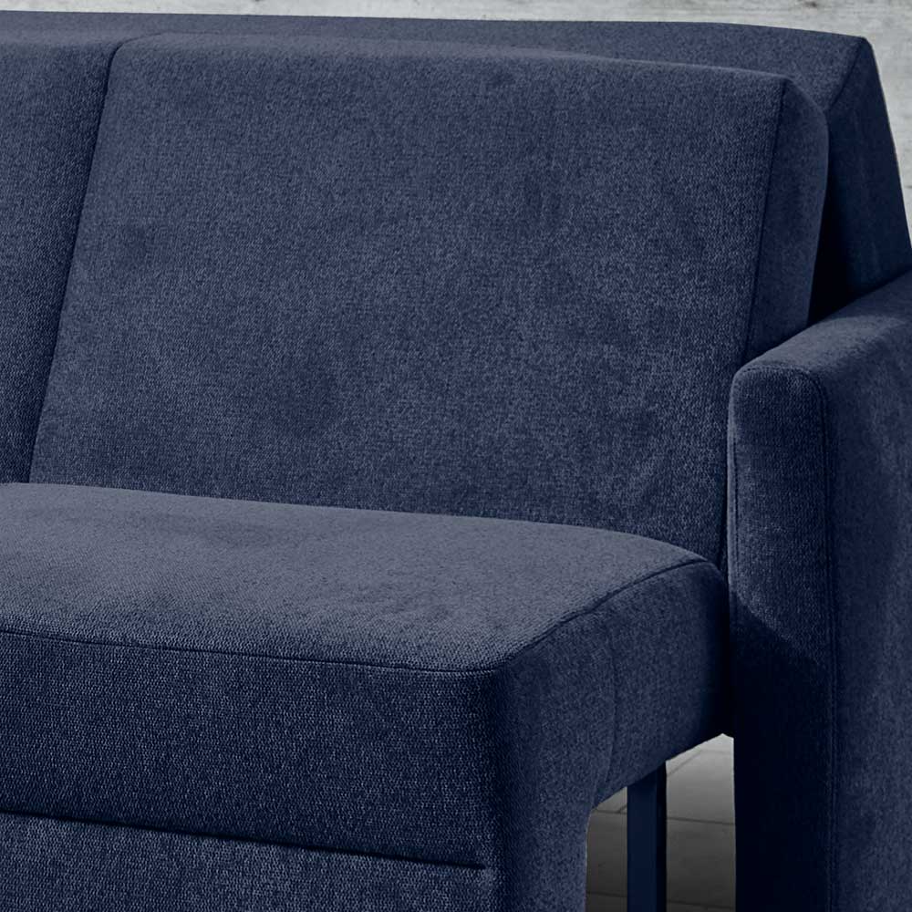 Doppelschlafsofa Play in Blau Stoff Made in Germany