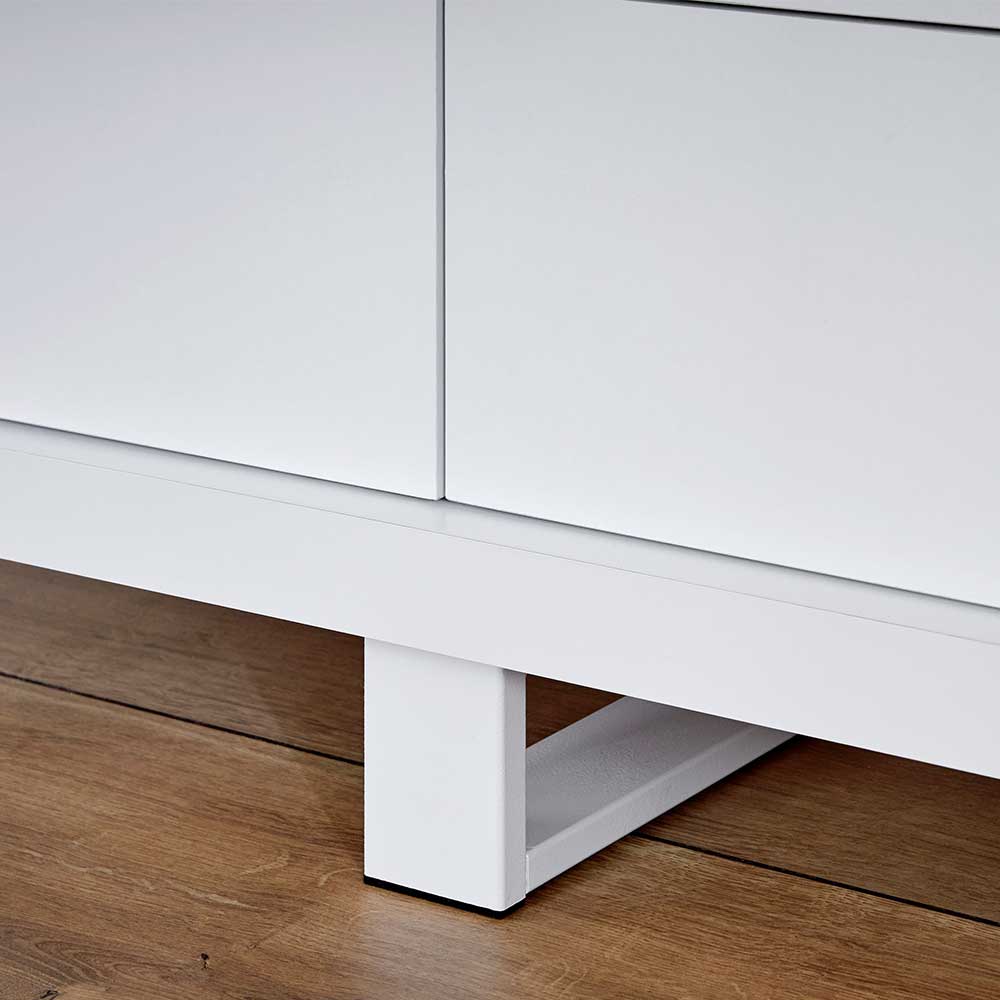 TV Sideboard Oliva in Weiß und Kerneiche mit Schubladen