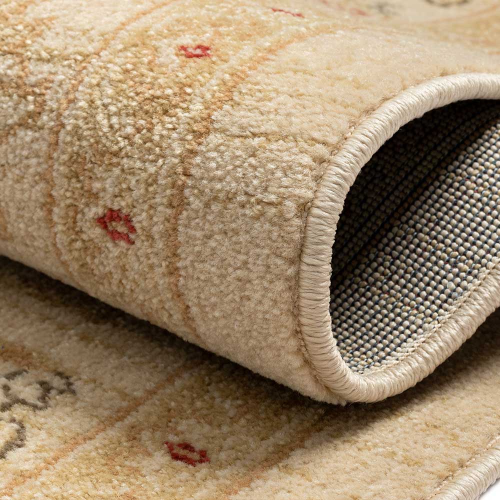 Teppich floral Bampoka im orientalischen Stil in Beige & Creme