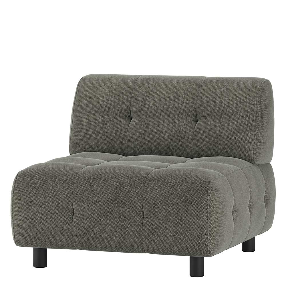 90 cm breites Modulsofa Element Luoton aus blassgrünem Webstoff 73 cm hoch