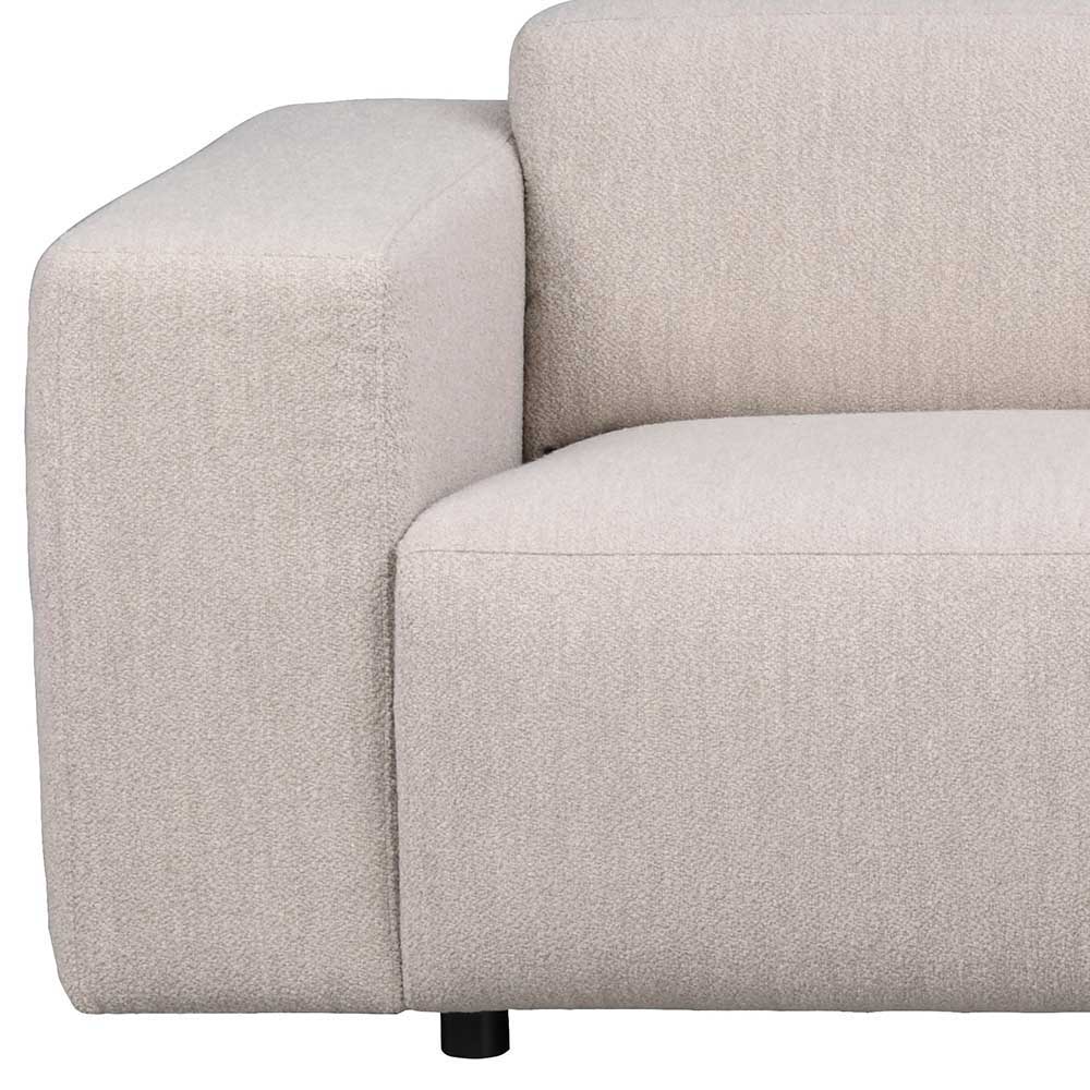 Viersitzer Couch modern Mezzo in Cremefarben aus Boucle Stoff