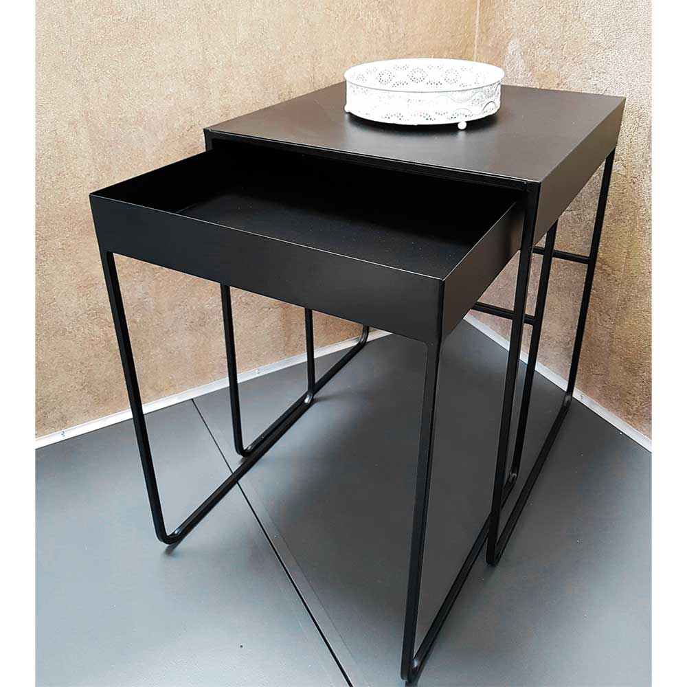 Metall Tisch Set Lazuras in modernem Design mit Bügelgestell (zweiteilig)