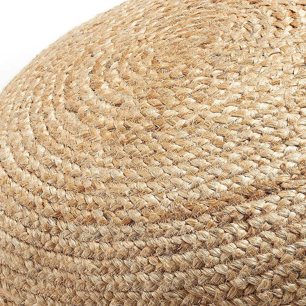 Sitzpouf Swiss aus Jute Geflecht naturbelassen in Beige