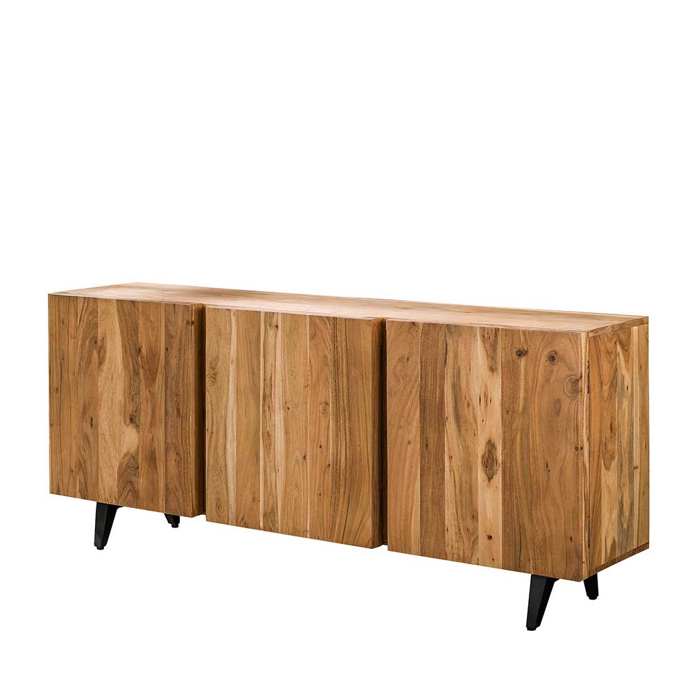 Sideboard Metrian aus Akazie Massivholz und Metall 180 cm breit