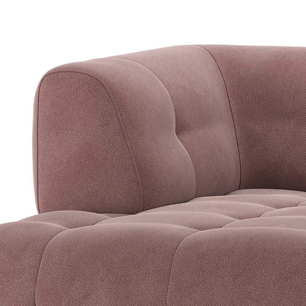 Modulares Couch Element Petrolina in Mauve aus Webstoff