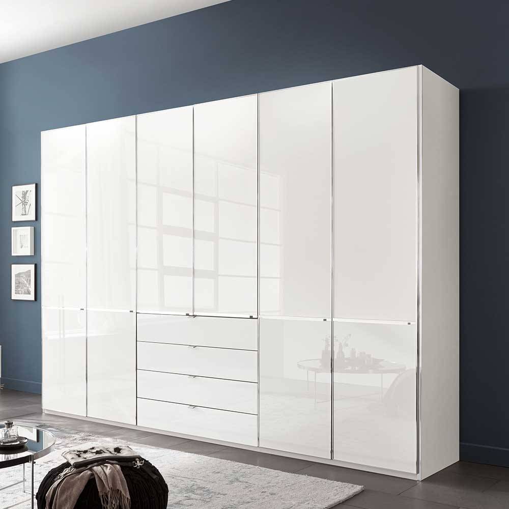 XL Kleiderschrank Bean mit Drehtüren Front glasbeschichtet