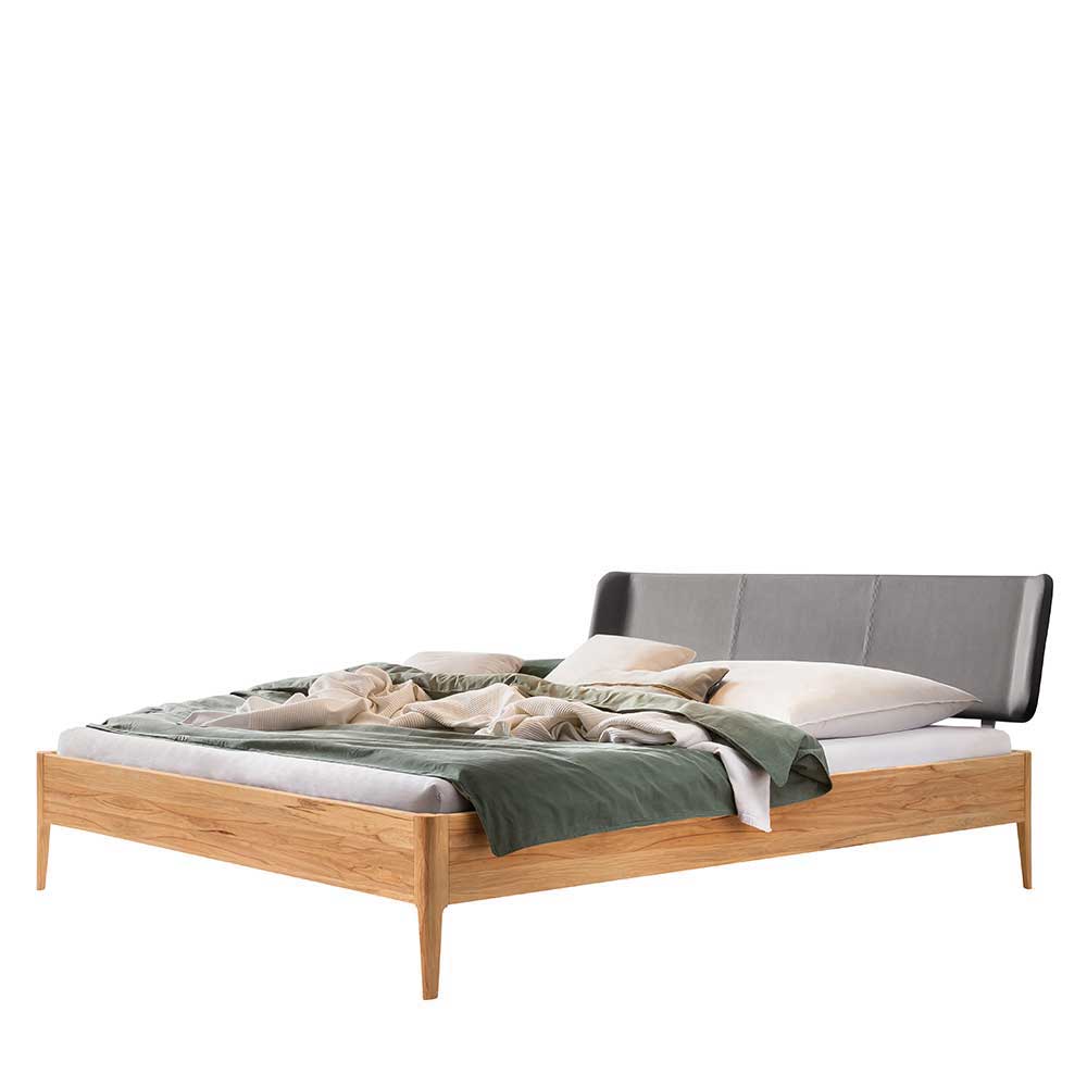 Wildbuche Doppelbett Nigari aus Massivholz 216 cm tief