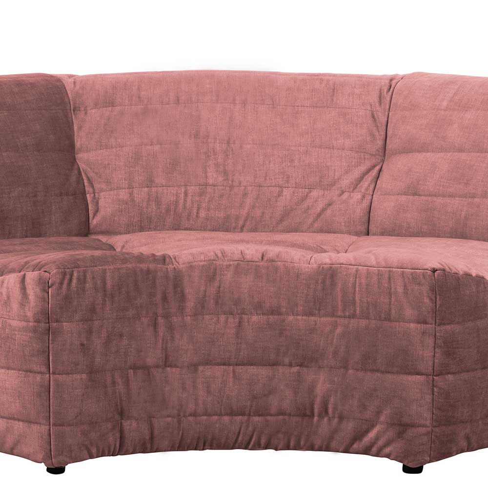 Sitzsofa Monaco in Rosa Samt mit 45 cm Sitzhöhe