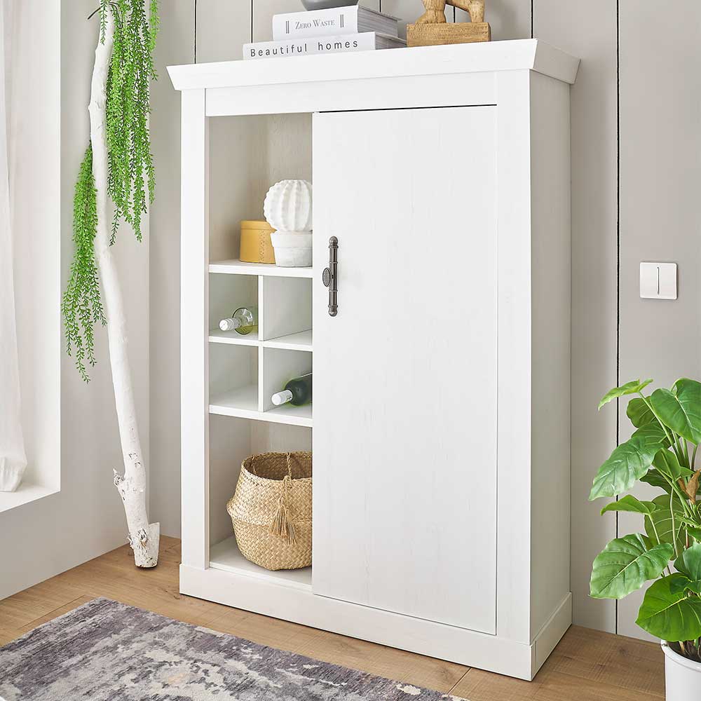 Highboard Kazanova mit Platz für 4 Flaschen und Metallgriff