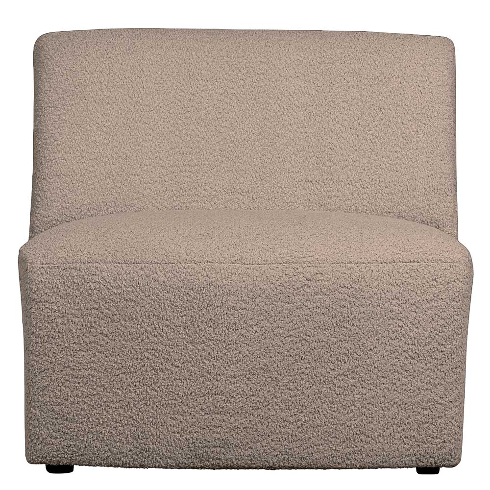 Modulsofa Einsitzer Calmdros in Beige aus Boucle Stoff