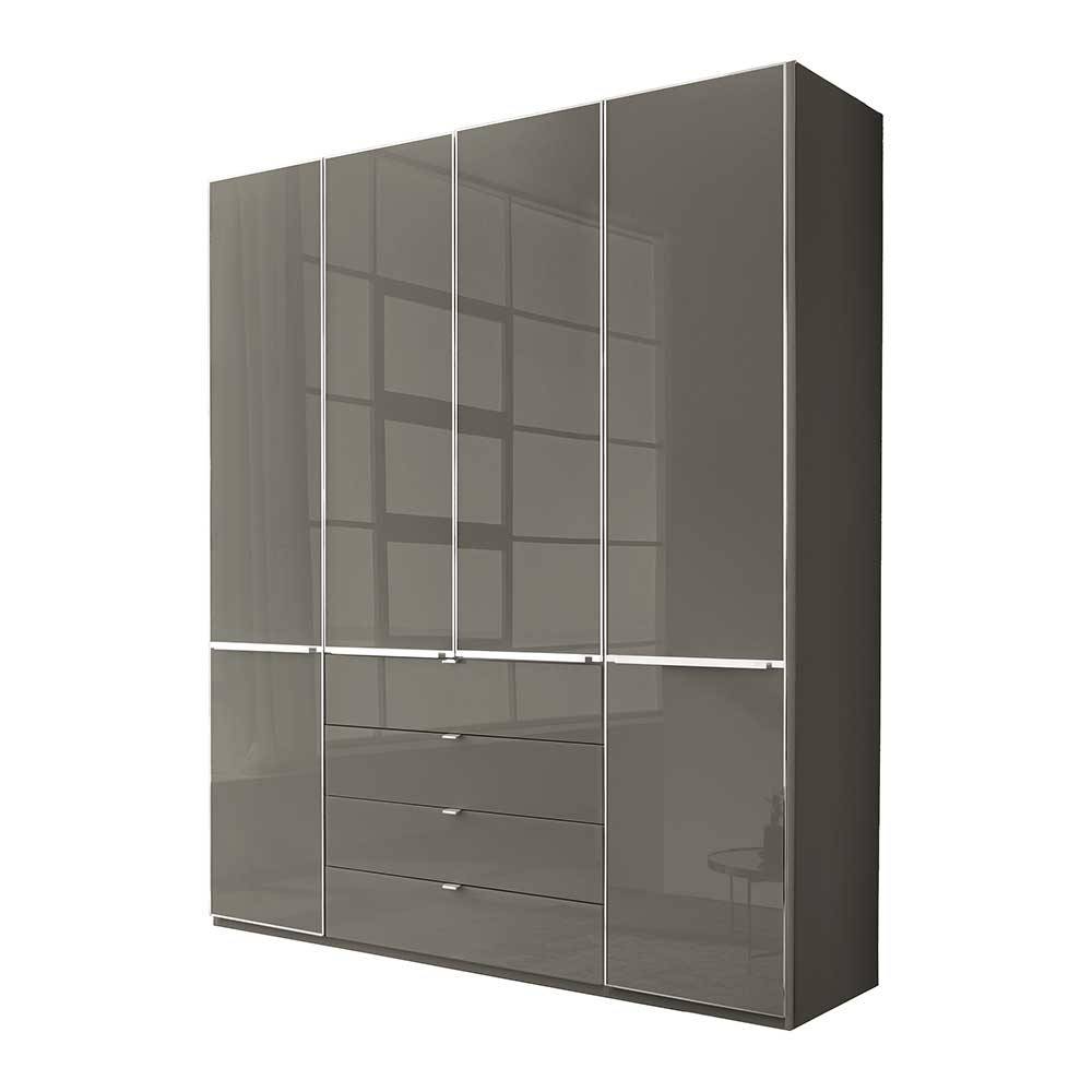 Kleiderschrank modern Boplaroma mit Drehtüren Front glasbeschichtet