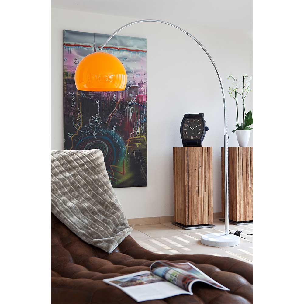 Bogenlampe Giga in Orange modern