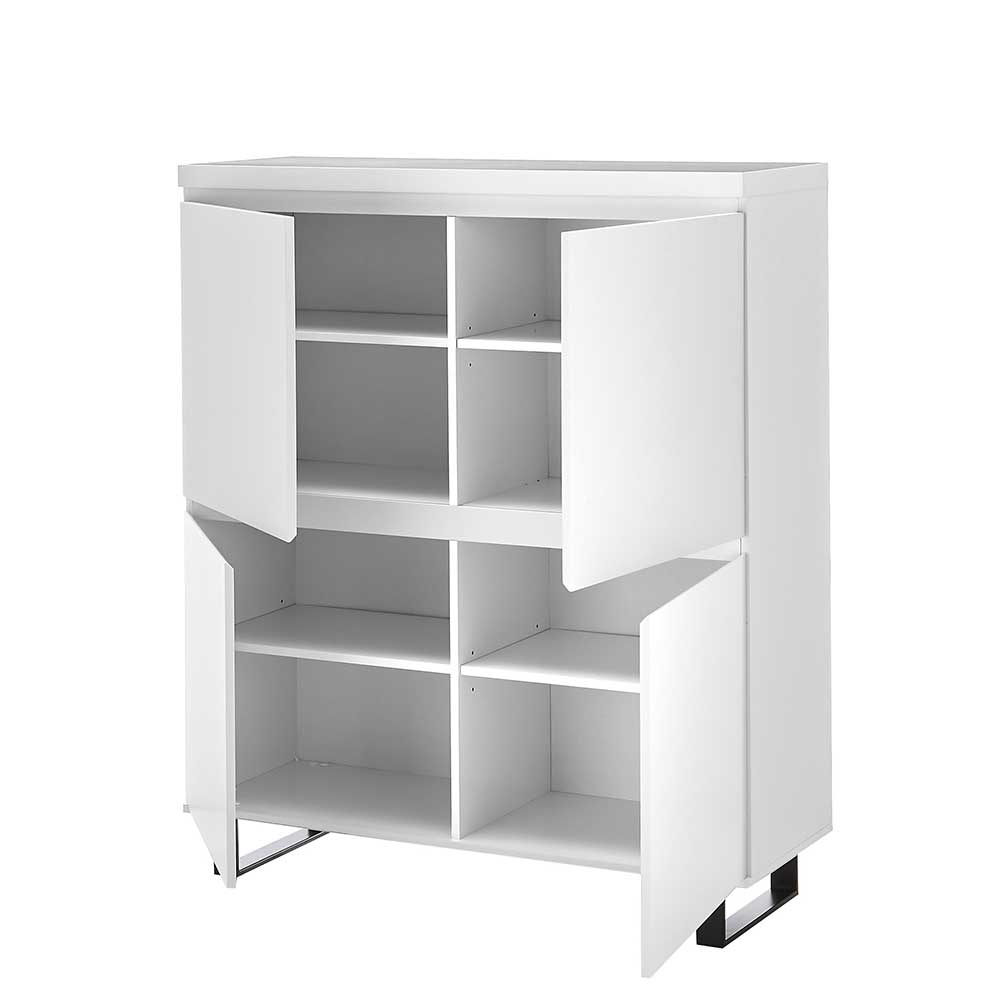 Highboard Meho in modernem Design mit Bügelgestell aus Metall