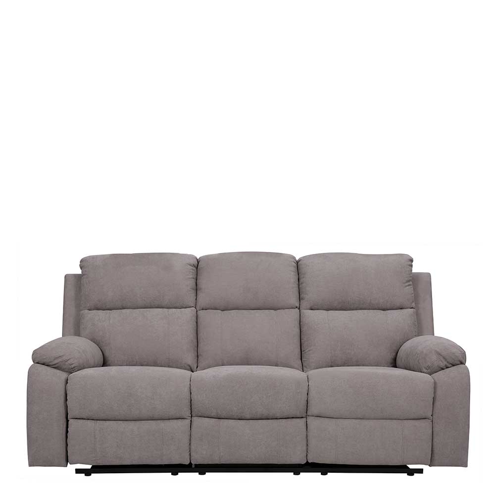 3 Sitzer Relaxcouch Laguera in Grau mit Taschenfederkern