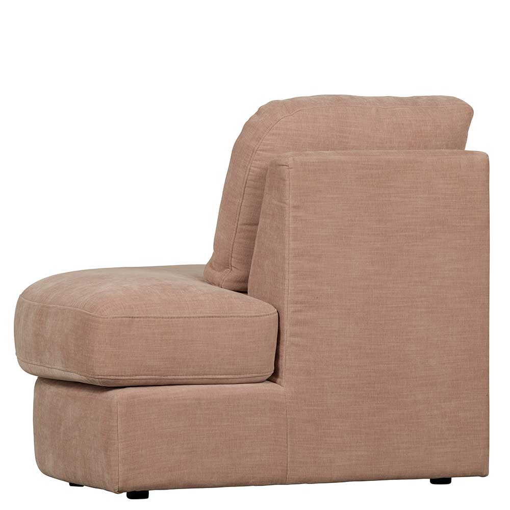 Modulsofa Abschluss Element rechts Oktamian in Rosa aus Webstoff