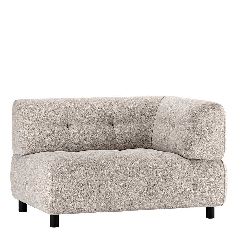 Sofa Element modular Ajama in Hellgrau aus Strukturstoff