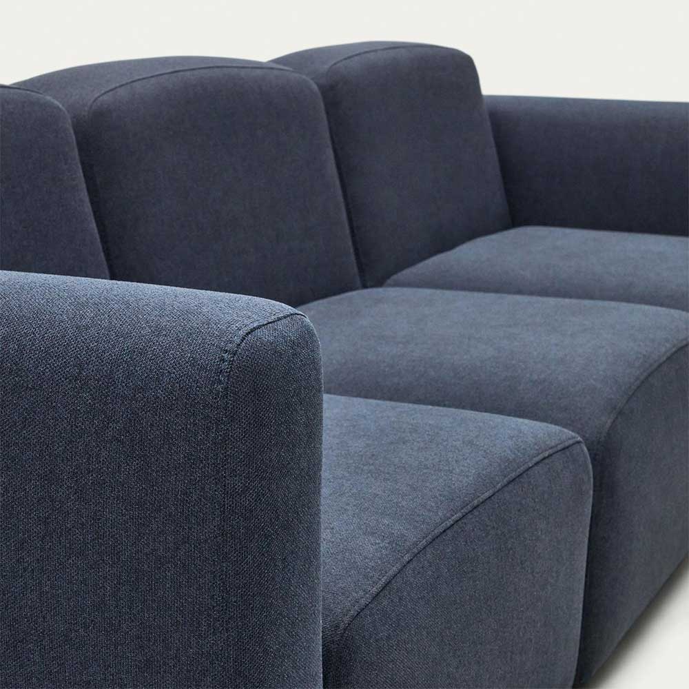 Dreisitzer Couch Badryca in Dunkelblau 263 cm breit