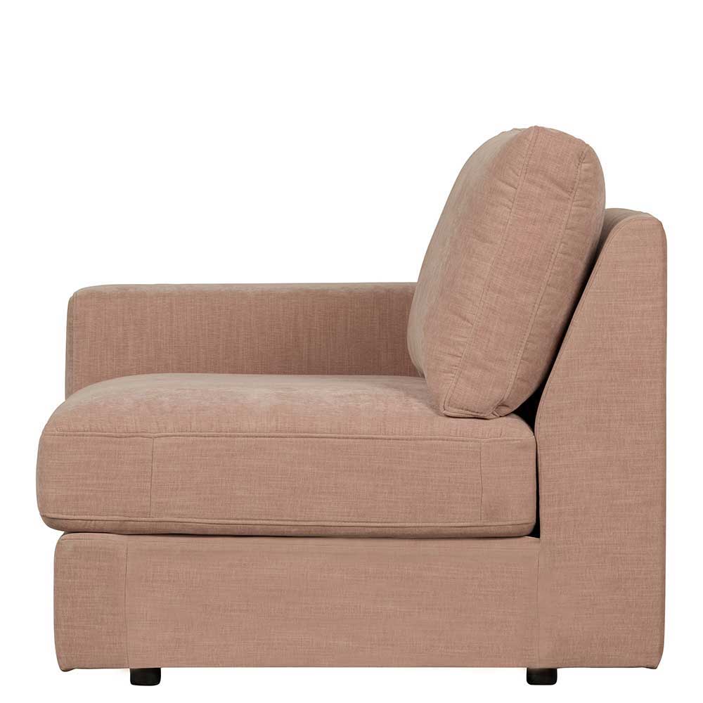 Rosa Modulsofa Oktamian in modernem Design mit vier Sitzplätzen